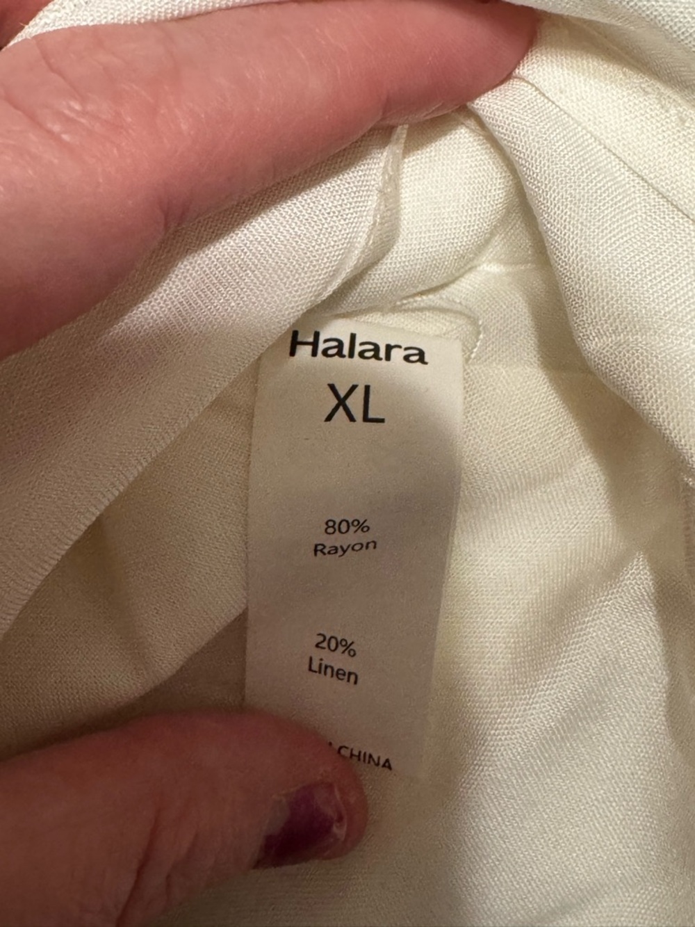 HALARA Cream Ribbed-Trim Knit Tank - Picture 3 of 4